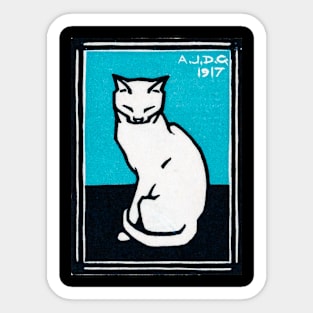 Seated cat drawing Sticker